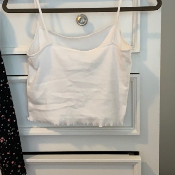 White H&M Cropped Tank Top - Picture 2 of 3